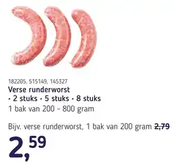 Van Hoeckel Verse runderworst aanbieding