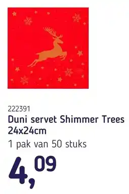 Van Hoeckel Duni servet Shimmer Trees aanbieding