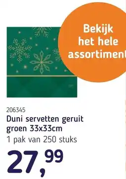 Van Hoeckel Duni servetten geruit aanbieding