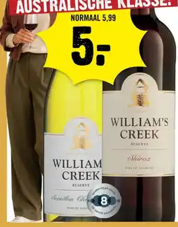 Dirck 3 william's creek reserve aanbieding