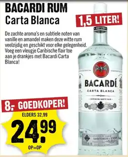 Dirck 3 Bacardi rum Carta Blanca aanbieding