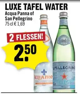 Dirck 3 Acqua Panna of San Pellegrino aanbieding