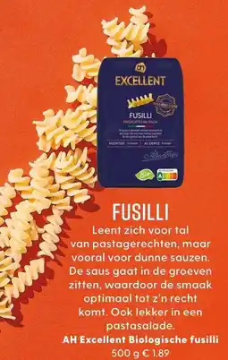 Allerhande AH Excellent Biologische Fusilli aanbieding