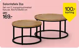 Leen Bakker Bekijk Salontafel Ilja 100,- korting van 269,- voor 169,- aanbieding