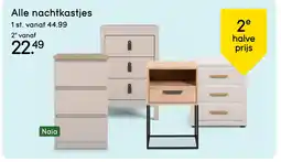 Leen Bakker Bekijk Alle nachtkastjes 2e halve prijs aanbieding
