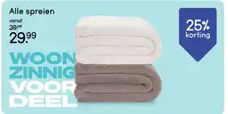 Leen Bakker Bekijk Alle spreien 25% korting aanbieding