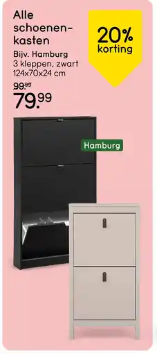 Leen Bakker Bekijk Alle schoenenkasten 20% korting aanbieding