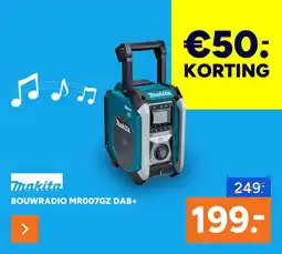 BOUWMAAT Makita Bouwradio MR007GZ Dab+ aanbieding