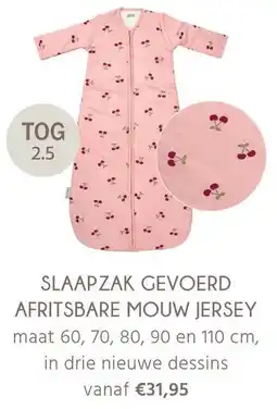 Van Asten BabySuperstore Slaapzak Gevoerd Afritsbare Mouw Jersey aanbieding