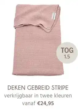 Van Asten BabySuperstore Deken Gebreid Stripe aanbieding