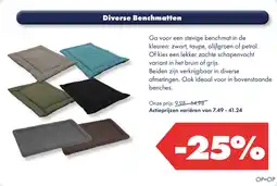 Huisdier Voordeelshop Diverse Benchmatten aanbieding