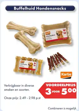 Huisdier Voordeelshop Buffelhuid Hondensnacks aanbieding