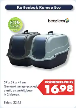 Huisdier Voordeelshop Kattenbak Romeo Eco aanbieding