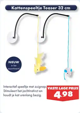 Huisdier Voordeelshop Kattenspeeltie Teaser 32 cm aanbieding