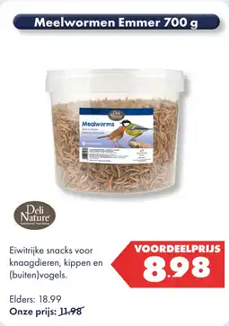 Huisdier Voordeelshop Meelwormen Emmer 700 g aanbieding