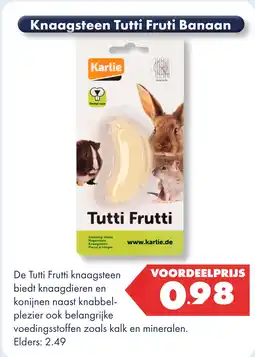 Huisdier Voordeelshop Knaagsteen Tutti Fruti Banaan aanbieding