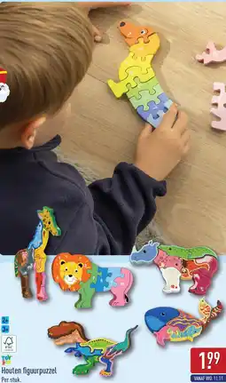 ALDI Toy Lino Houten Figuurpuzzel aanbieding