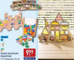 ALDI Toy Lino Houten Sensorische Bouwstenen aanbieding