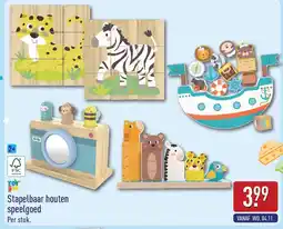 ALDI Toy Lino Stapelbaar houten speelgoed aanbieding