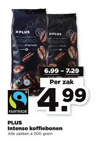 PLUS Plus intenso koffiebonen aanbieding