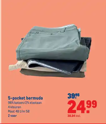 Makro 5-pocket bermuda aanbieding