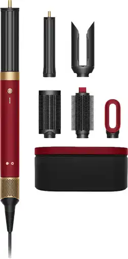 Coolblue Dyson Airwrap Co-anda 2x Straight + Wavy Red Velvet aanbieding