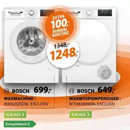Expert Bosch Wasmachine en Warmtepompdroger aanbieding