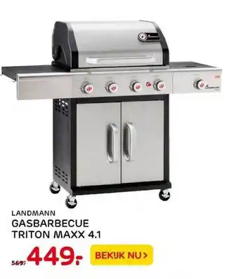 Praxis Landmann gasbarbecue triton maxx 4.1 aanbieding