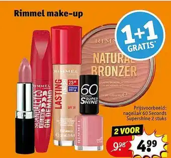 Kruidvat Rimmel make-up 1+1 Gratis aanbieding