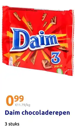 Action Daim chocoladerepen aanbieding