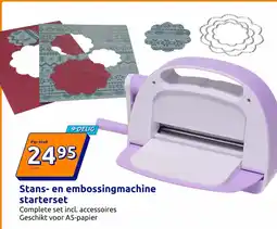 Action Stans- en embossingmachine starterset aanbieding