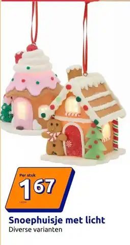 Action Snoep huisje met licht aanbieding