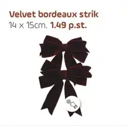 Coppelmans Velvet bordeaux strik aanbieding