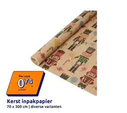 Action Kerst inpakpapier aanbieding
