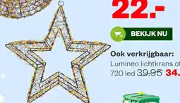 Welkoop Lumineo lichtkrans of ster hoogte aanbieding