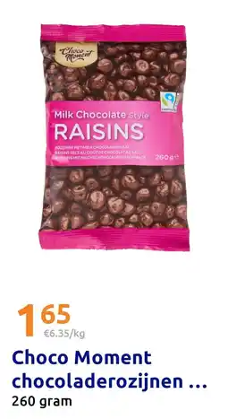 Action Choco Moment chocoladerozijnen of -pinda's aanbieding