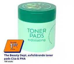 Action The Beauty Dept. exfoliërende toner pads Cica & PHA aanbieding