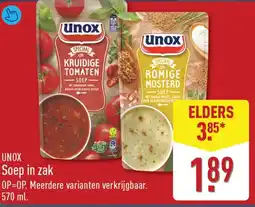 ALDI Unox Soep in zak aanbieding