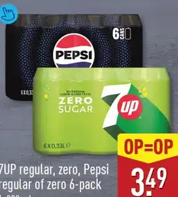 ALDI 7UP regular, zero, Pepsi regular of zero aanbieding