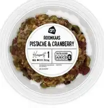 Albert Heijn Ah roomkaas in de smaken Pistache & Cranberry aanbieding