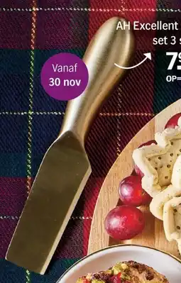 Albert Heijn AH Excellent Kaasmesjes, set 3 stuks aanbieding