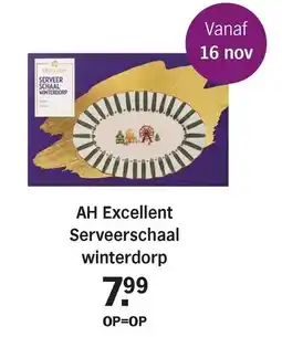 Albert Heijn AH Excellent Serveerschaal winterdorp aanbieding