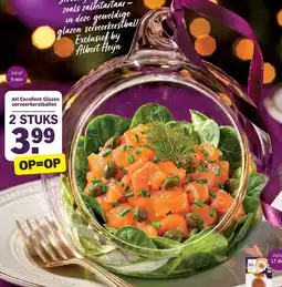 Albert Heijn AH excellent glazen serveerkerstballen aanbieding