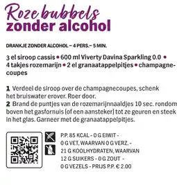 Albert Heijn Roze bubbels zonder alcohol aanbieding