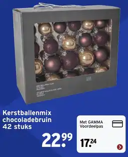 GAMMA Kerstballenmix chocoladebruin aanbieding