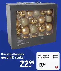 GAMMA Kerstballenmix goud aanbieding