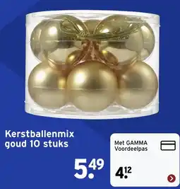 GAMMA Kerstballenmix goud aanbieding