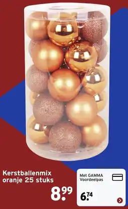 GAMMA Kerstballenmix oranje aanbieding
