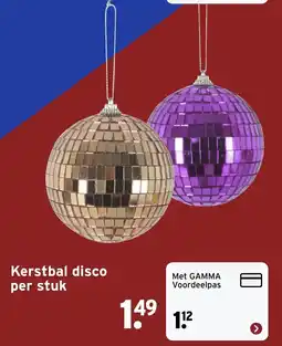 GAMMA Kerstbal disco aanbieding