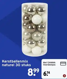 GAMMA Kerstballenmix naturel aanbieding